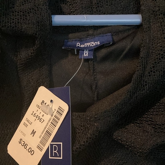 NWT Reitmans black lace sleeveless mini dress. - Picture 5 of 7